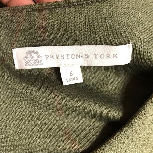 PRESTON & YORK SHEATH RUCHED 3/4 SLEEVE DRESS  6‎ NWT - Picture 7 of 8